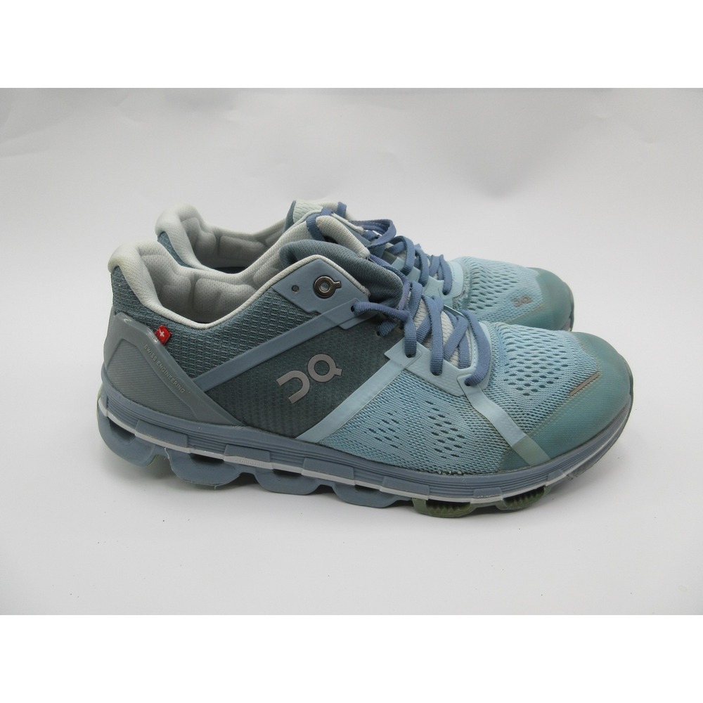 On Running Shoes Womens Size 9 Blue Gray CloudTec Swiss Engineering Mesh Road
